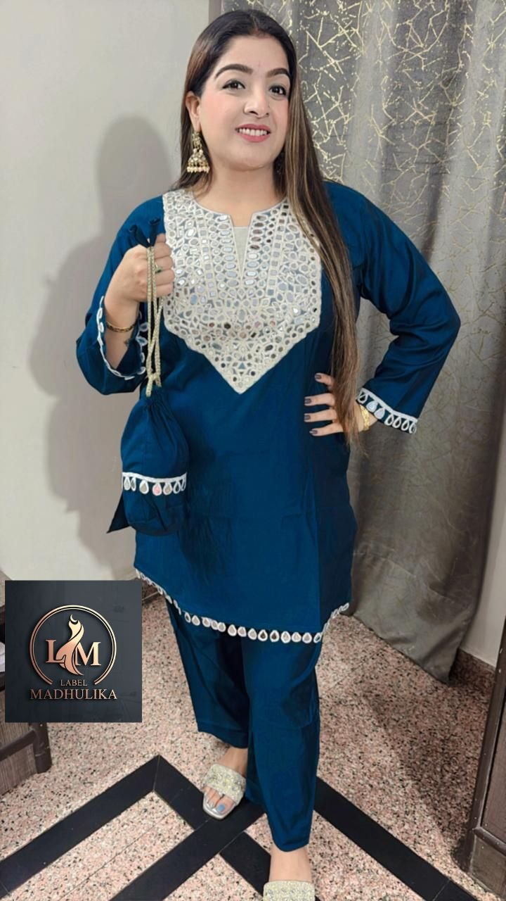 Peacock blue Coord Set