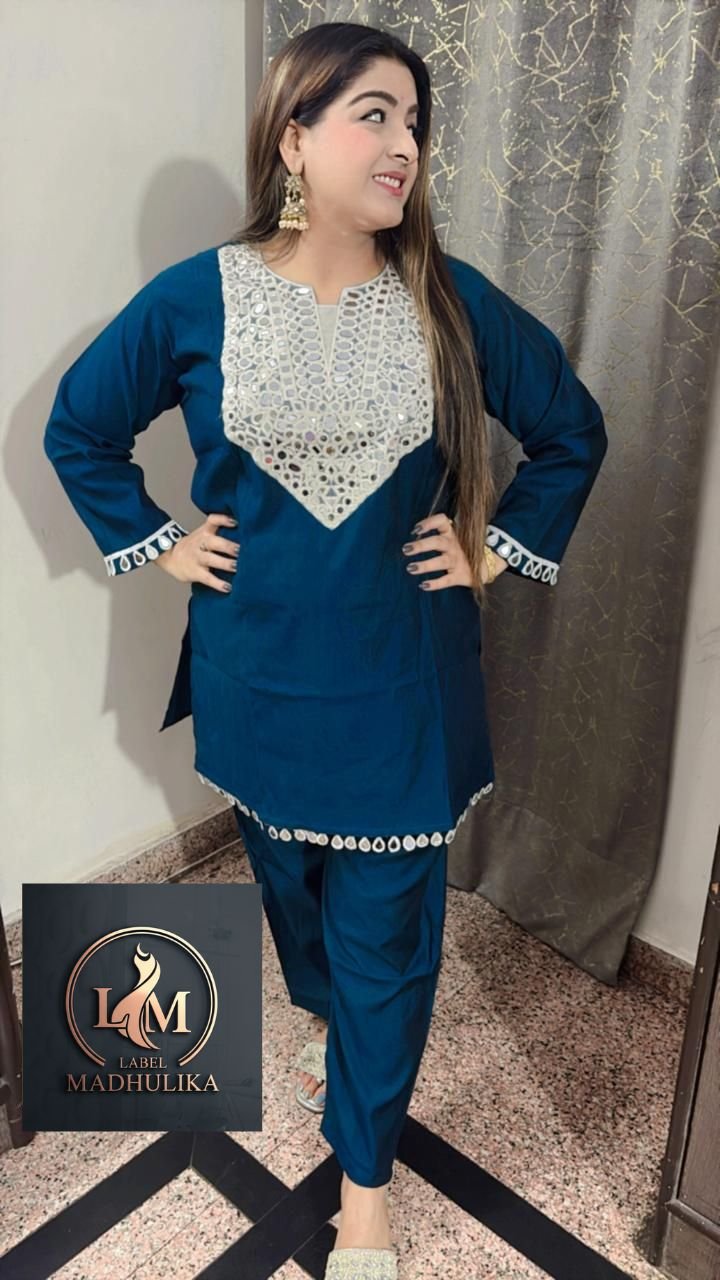 Peacock blue Coord Set - Image 2