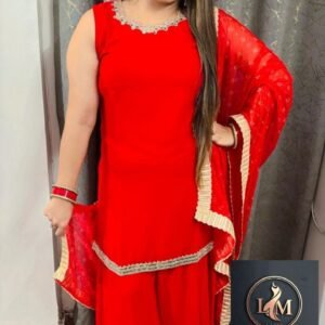 Red Sharara suit