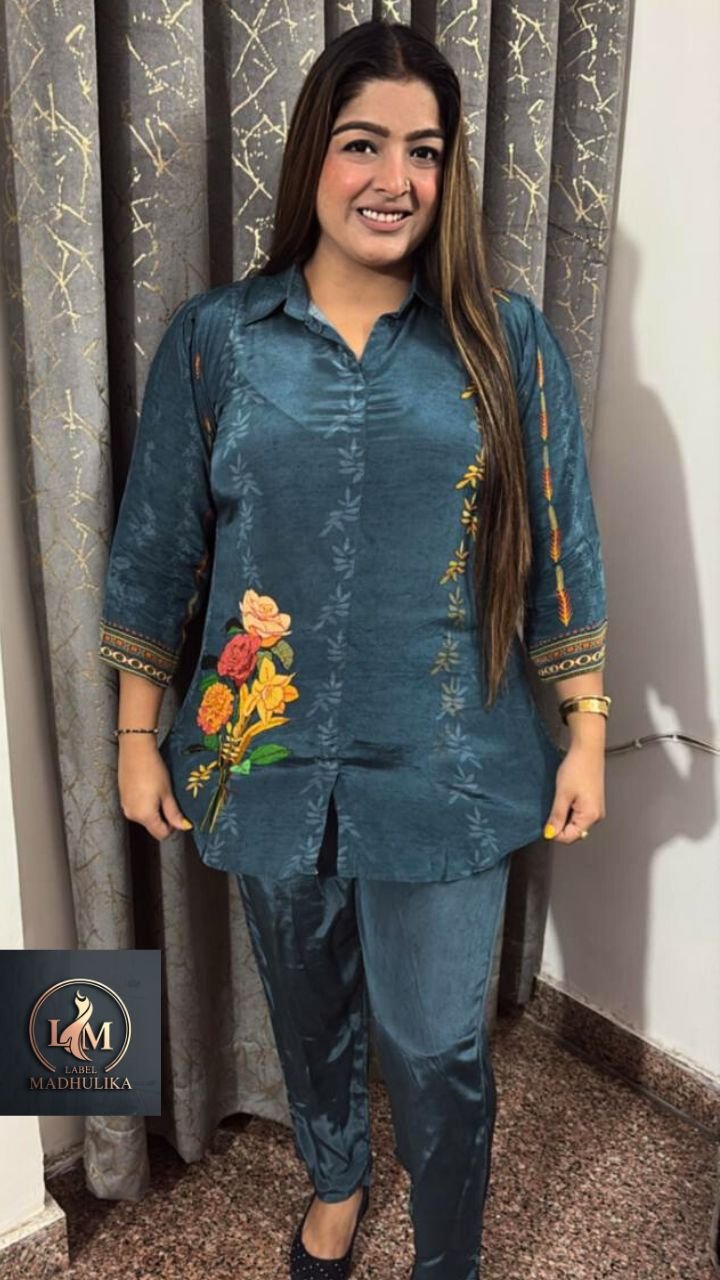 Printed Crepe Coord Set