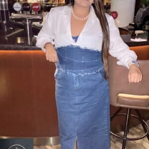 Soft Denim Skirt Coord Set