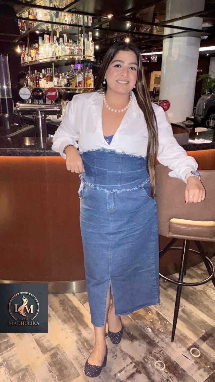 Soft Denim Skirt Coord Set